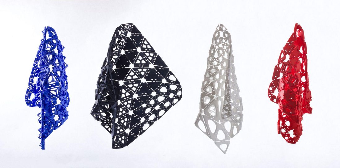 Nervous System generative 3D printed textile designs