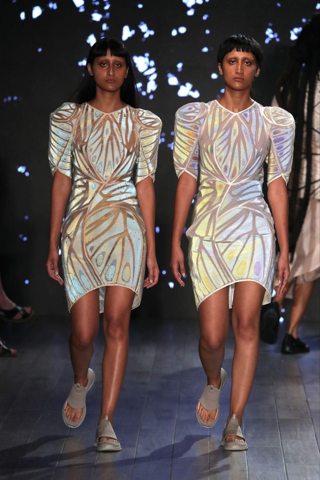 threeASFOUR with Travis Fitch printed garments
