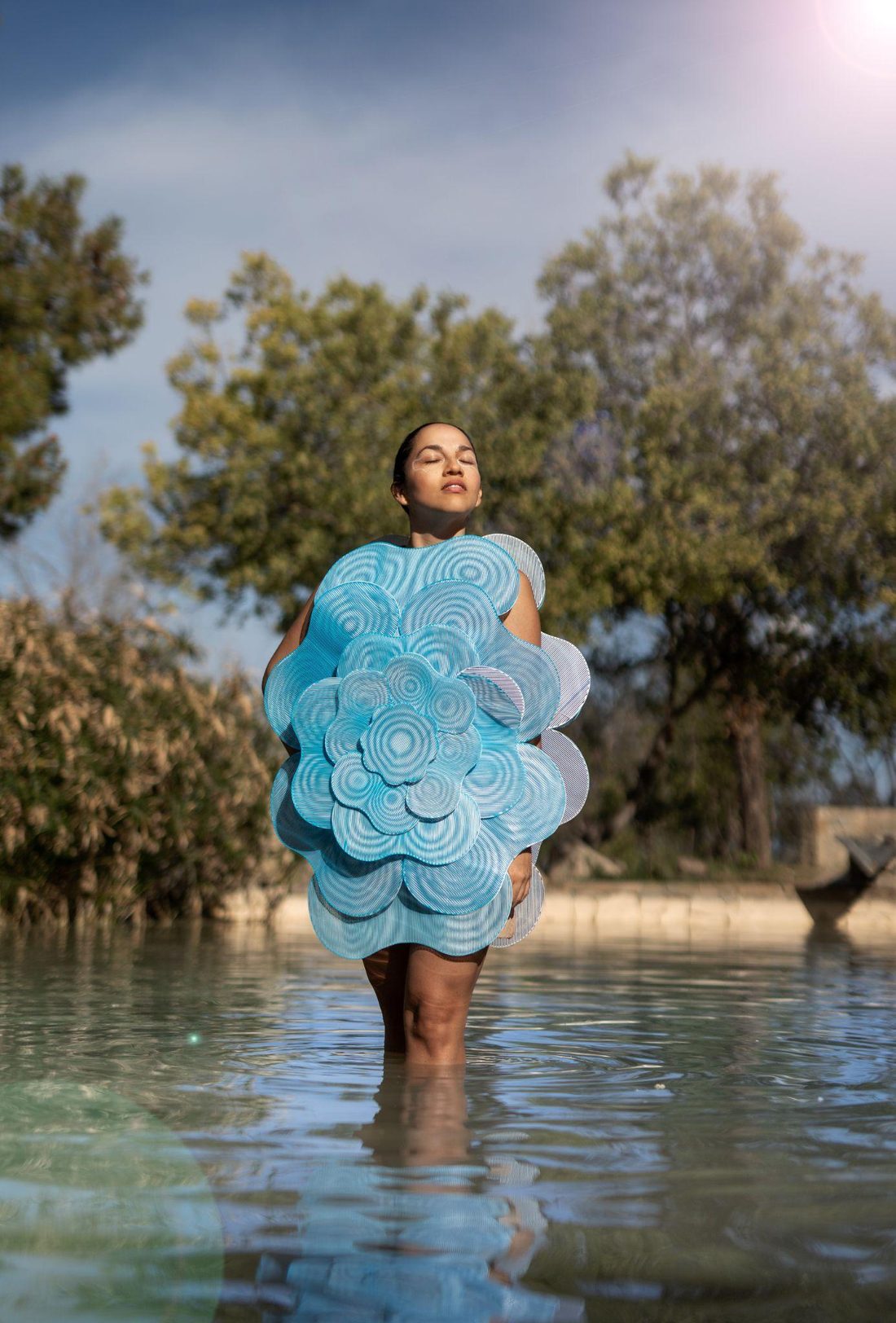 Case study: Moiré Drops — 3D printing on organza (Fabricademy 2022–23)