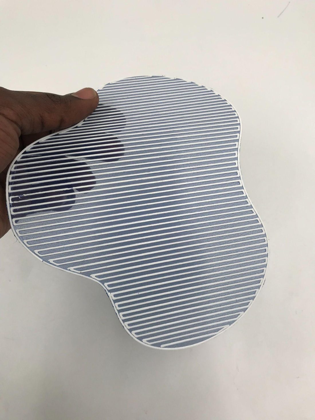 Moiré Drops printed organza